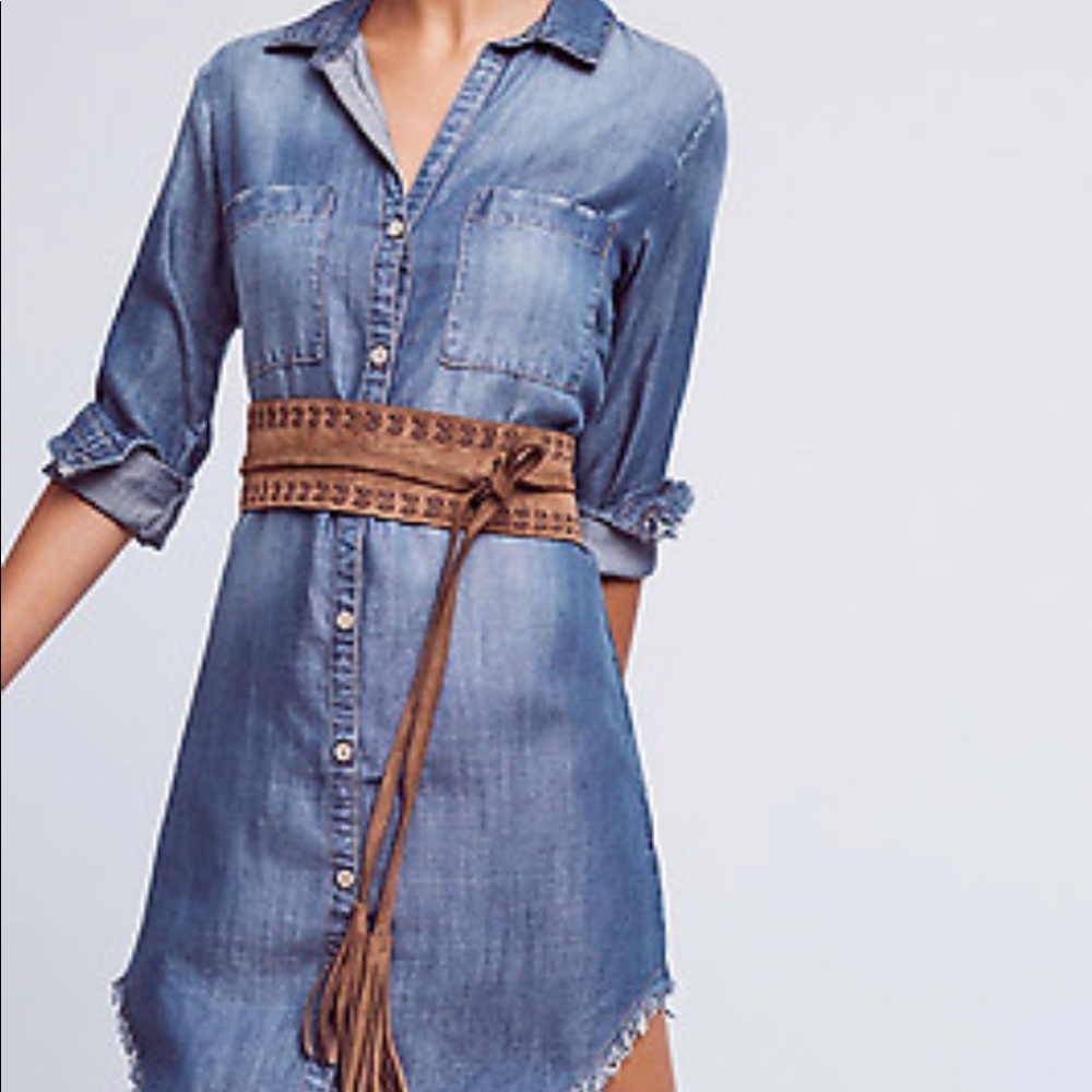 Anthropologie Cloth and Stone brand Chambray dress